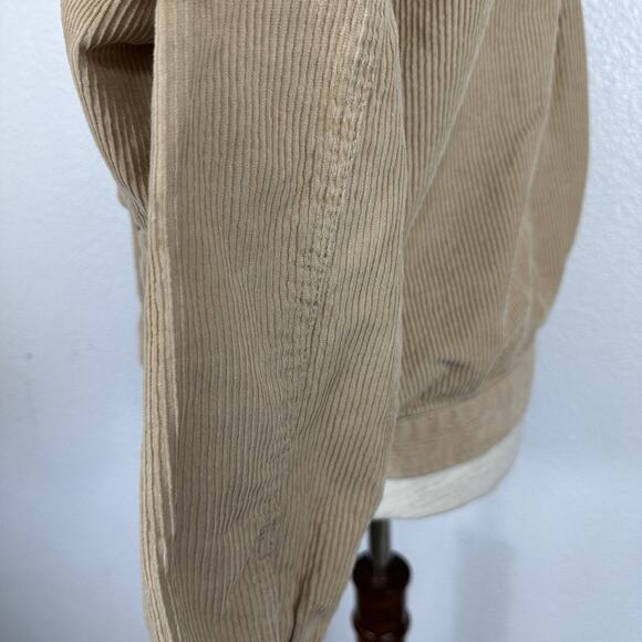 Quicksilver Jacket Women XS Tan Corduroy Sherpa Relaxed Amanda Field Shacket - Picture 9 of 13